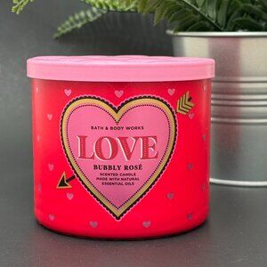 BBW Bubbly Rosé Bath & Body Works 3 Wick Candle